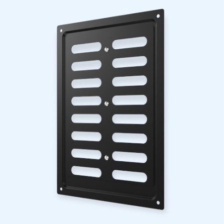 1724MER Black ERA Решетка вентиляционная MER регулируемая 170х240 окраш.сталь Black